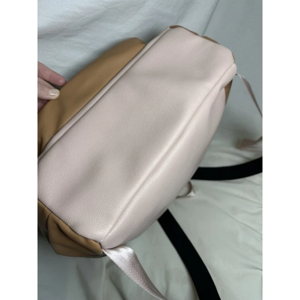 Petunia Pickle‎ Bottom District Backpack Blush Camel Diaper Bag Clean